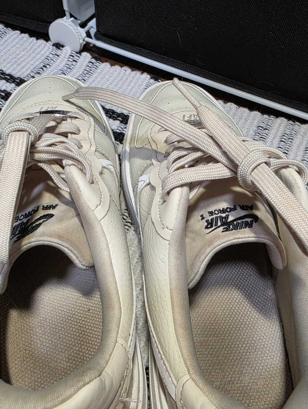 Nike Air Force 1 '07 Sail Cream Leather Sneakers Women's 8.5 - Picture 4 of 5